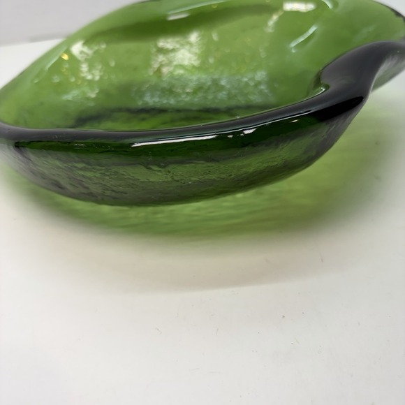 BLENKO‎ Vintage Green Glass Free Form Amoeba Bowl Ashtray Trinket Dish MCM - Picture 3 of 7